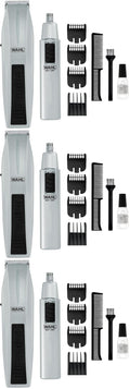 Wahl Beard Trimmer for Men - Battery Operated Facial Hair Grooming Set for Mustaches, Beard, Neckline, Light Detailing and Grooming with Bonus Battery Nose & Ear Hair Trimmer - Model 5537-420
