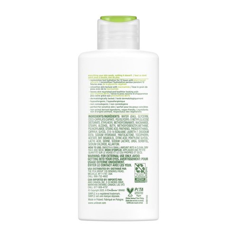 Simple Kind To Skin Replenishing Rich Moisturizer - Face Cream Nourishes and Hydrates - Face Moisturizer with Niacinamide, Vitamins B5 and E - 2 pc