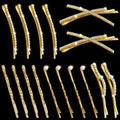 16 Pieces Gold Rhinestone Bobby Pins Set Delicate Decorative Fancy Crystal Hair Clips Shiny Fancy Metal Barrettes, I S X Shaped Diamond Hair Accessories for Women Ladies Girls Wedding Prom Party