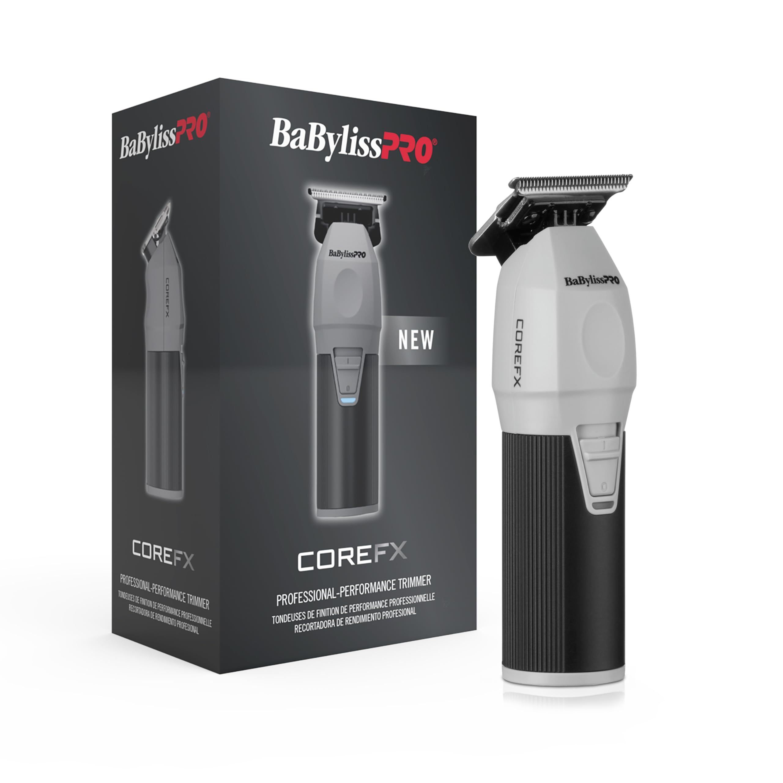 BaBylissPRO COREFX Professional Cordless Beard Trimmer for Men with High-Speed 6,800 RPM Motor and Stainless Steel T-Blade for Precision Detail Work