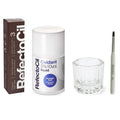 RefectoCil Natural Brown (#3) Hair Tinting Kit Includes Cream Hair Dye + Liquid Oxidant 3% + Mixing Brush & Mixing Dish