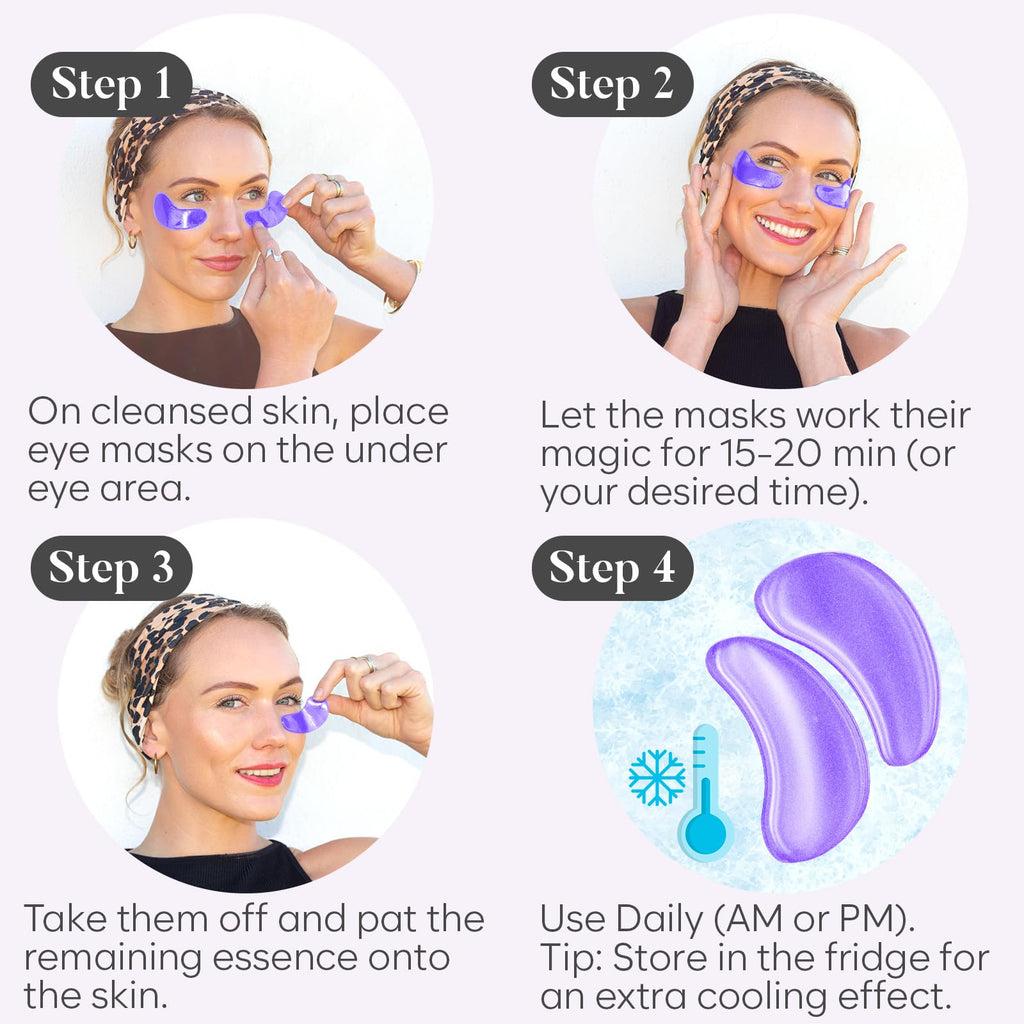 AURAE Retinol & Collagen Under Eye Patches (30 Pairs) - For Dark Circles & Puffy Eyes - Eye Care Mask