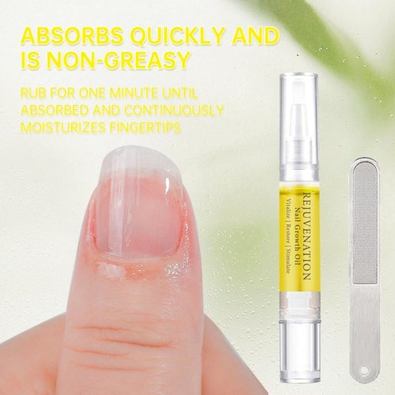 2PCS Nail Growth Oil & File Set - Strengthen, Repair & Promote Healthy Nails Fast