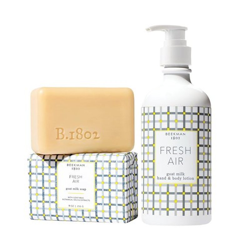 Beekman 1802 Goat Milk Body Care Bundle - Moisturizing 9oz Soap & 12.5oz Lotion | Fresh Citrus Scent