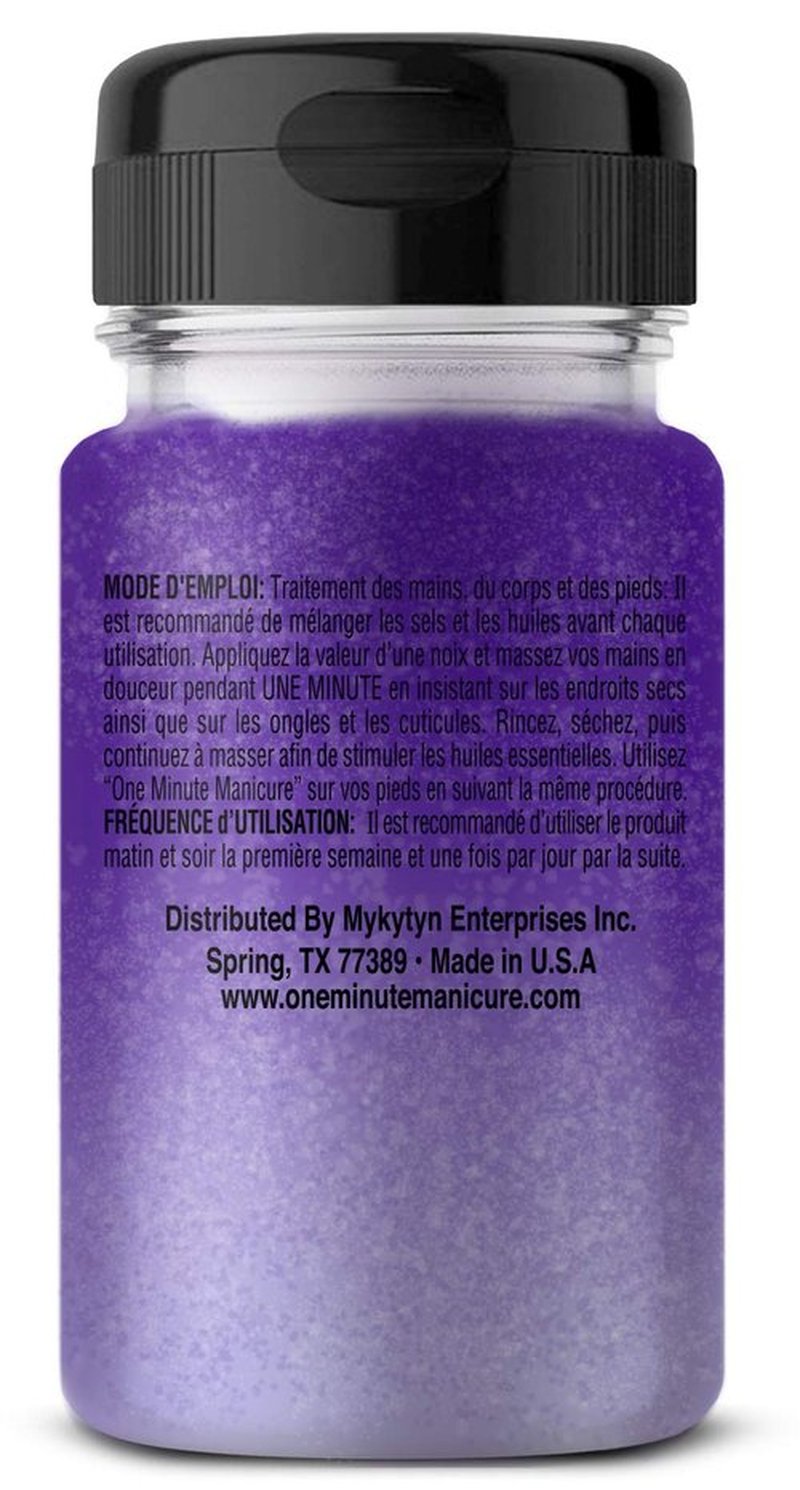 One Minute Manicure – Moisturizing Salt Scrub – 3 oz – Professionally Formulated To Exfoliate, Recondition & Moisturize Skin – Enhanced With Botanical Oils & Natural Sea Salts (Blackberry Vanilla)
