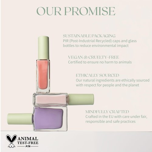 NATURABLOOM Breathable Premium Long Lasting Nail Polish (Poppy Red) - Vegan & Toxin-Free