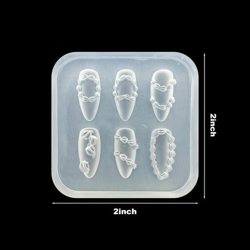 3D Cake Piping Nail Mold Silicone Tools Nails Art Resin Icing Piping Molds for Accessories Supplies