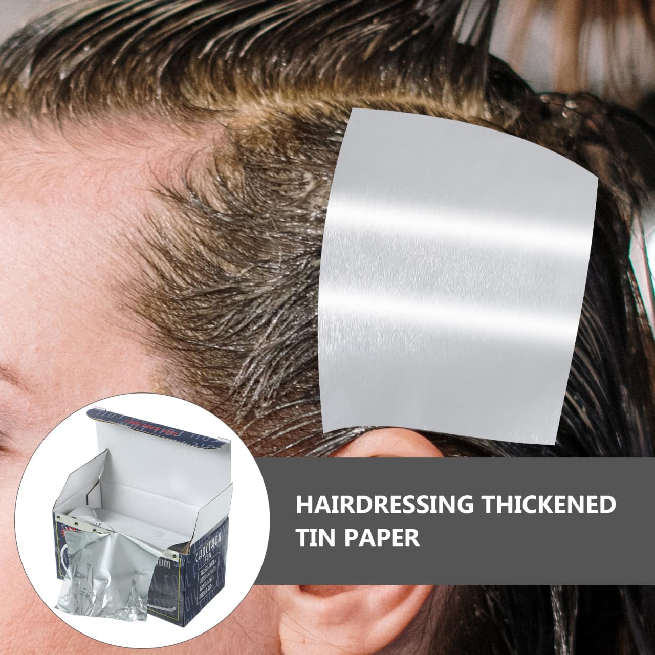 Thickened Aluminum Foil Sheets 65Ft Roll for Hair Dyeing Perming and Styling Professional for Hair Color and Hairdressing Supplies