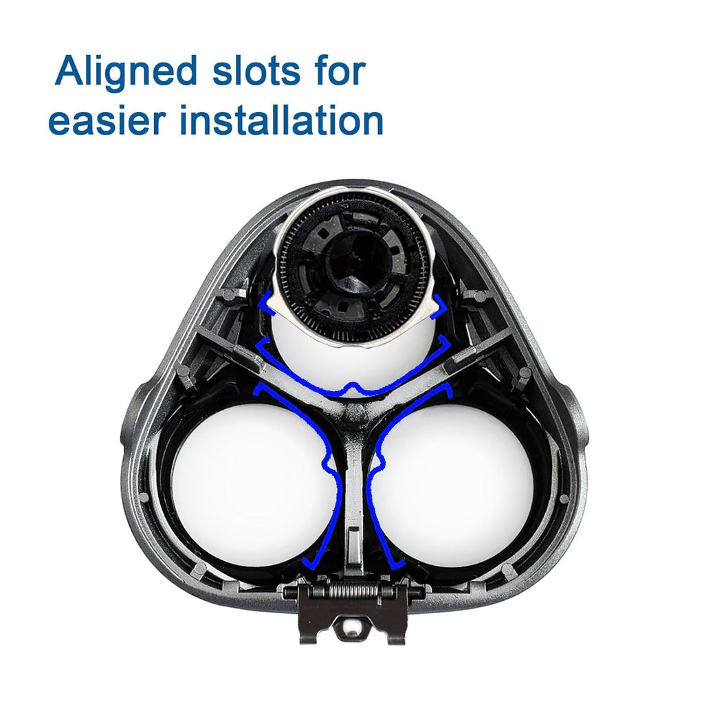 HQ8 Replacement Heads Compatible With Philips Norelco Aquatec Shavers, Replacement Blades For Norelco HQ8, 3pcs Blades With 1pcs Retaining Ring