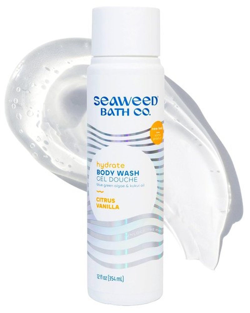 Seaweed Bath Co. Hydrate Body Wash - Citrus Vanilla Foaming Gel Cleanser - Vegan & Paraben-Free - 12 oz