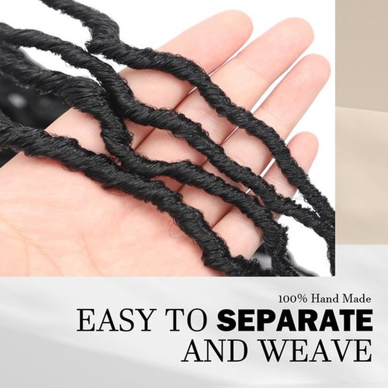 DACAI XIU Faux Locs Crochet Hair 24 Inch 7 Packs Soft Locs Crochet Hair Pre Looped Goddess Locs Dreadlocs Synthetic Hair For Black Women (1B# Black#
