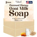 Oatmeal Soap – Natural Oatmeal & Honey Goat Milk Soap Bar – Face & Body Wash for Eczema, Psoriasis, Dry, Itchy, Sensitive Skin Relief – Unscented Wash Great for Kids, Babies – Handcrafted, Made in USA