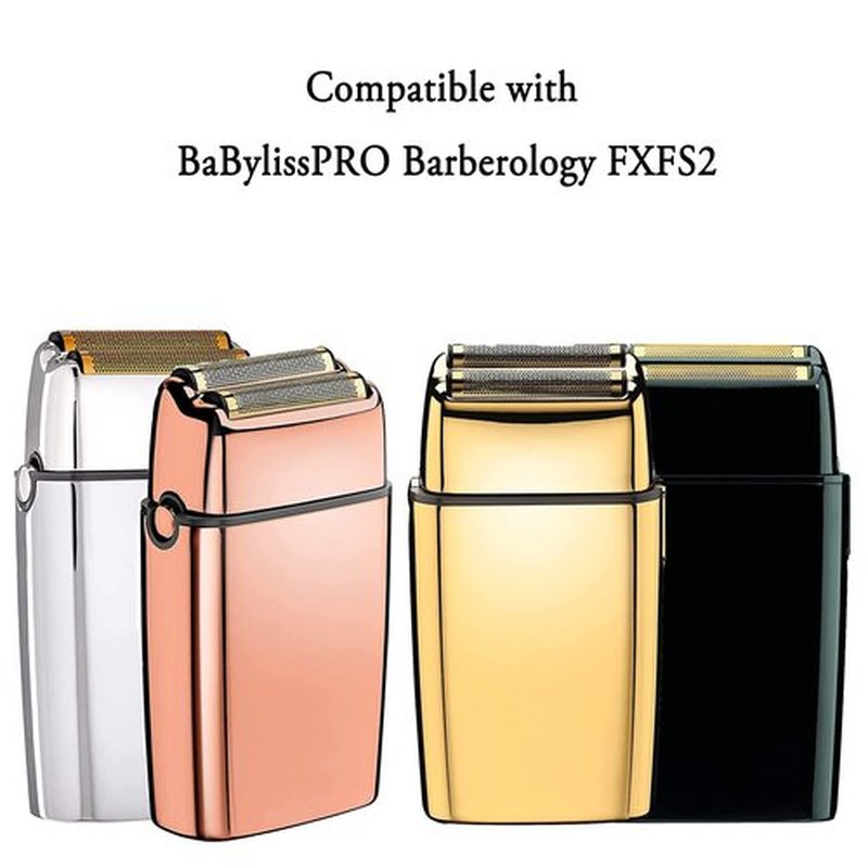 BaBylissPRO Replacement Foil & Cutters - Compatible with FXFS2 & FXFS2G Double Foil Shaver | Silver Foil Head Kit