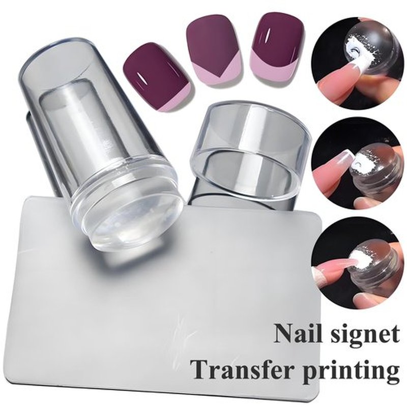 7pc Nail Stamping Plate Kit Butterfly Heart Letter Nails Stamp Plate Leaf Flower Nail Art Template Stencil Fingernail Polish Stamps Plates Set Silicone Stamper Scraper French Tips Nails Design Tools
