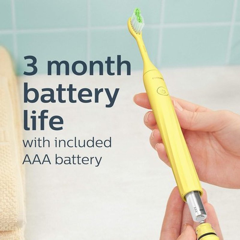 Philips Sonicare Battery Toothbrush - Mango Yellow | Powerful Cleaning for Healthy Teeth