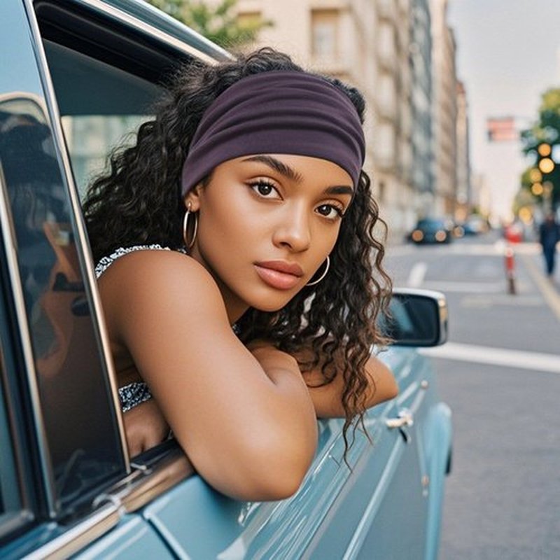 Sefiinh Wide Headbands For Women Stretch Headband Boho Head Bands Women's Hair Band Turban Workout Hairband Accessories 6 Pack