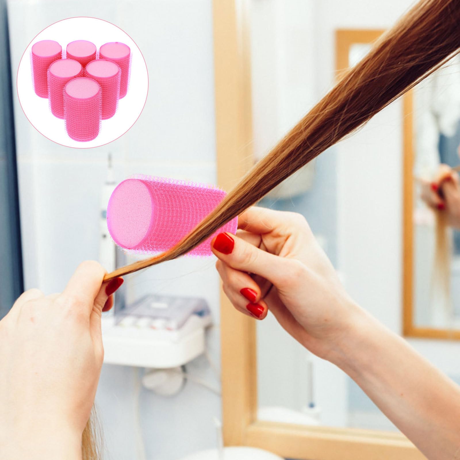 Hair Roller for Bangs 12pcs Hair Sponge Curlers Self Grip for Women and Girls Curler