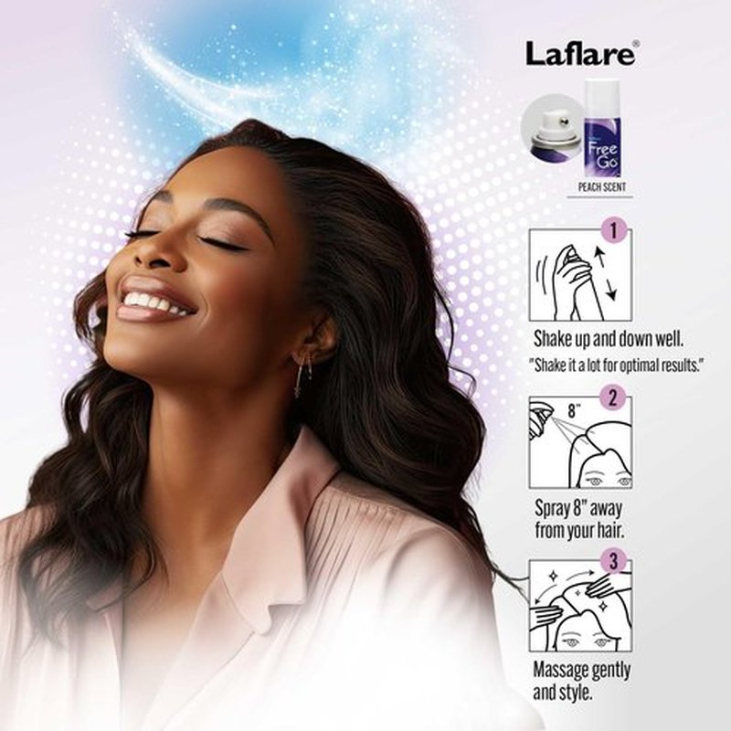 Laflare Laflare® Cooling Spray for Braiding, Wig & Weaving. Instantly Reduce Temperature & Relief Itchy Scalp and Skin, Vegan(Biotin, Tea Tree, Castor Oil) 80 ml (Travel Size, 1, Count)