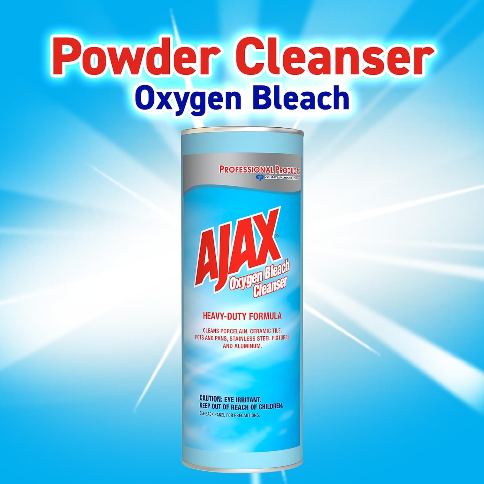Ajax Professional Heavy Duty Oxygen Bleach Powder Cleanser 21 Oz (Pack of 2) bundled with Micro Fiber Cloth