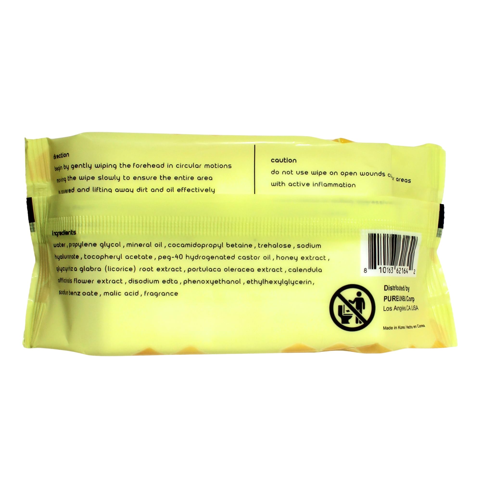 PB & JAY Honey Makeup Remover Wipes | Korean Face Wipes (30 Count)