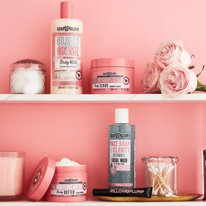 Soap & Glory Vitamin C Brightening Facial Cleanser - 3-in-1 Foaming Face Wash & Exfoliant | Deep Cleansing & Hydrating (11.8 fl oz)