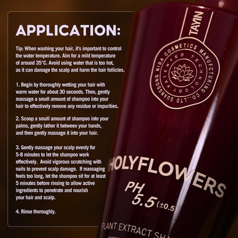 Holyflowers Dandruff Shampoo for Chemical Free | Herbal Essence | Acidic Bonding Concentrate | For All Hair Types | Damaged Scalp Repair