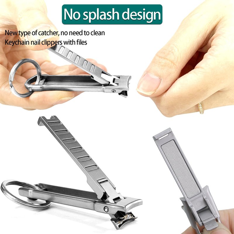 XGIZMOO Mini Nail Clippers for Men Ultra Thin,Portable Travel Small Nail Clipper,Keychain Nail Trimmer Set