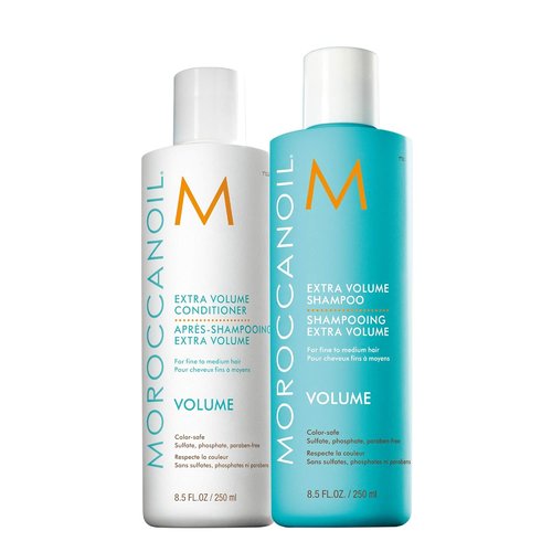 Moroccanoil Extra Volume Shampoo & Conditioner Bundle - 8.5 Fl. Oz Set for Fuller Hair