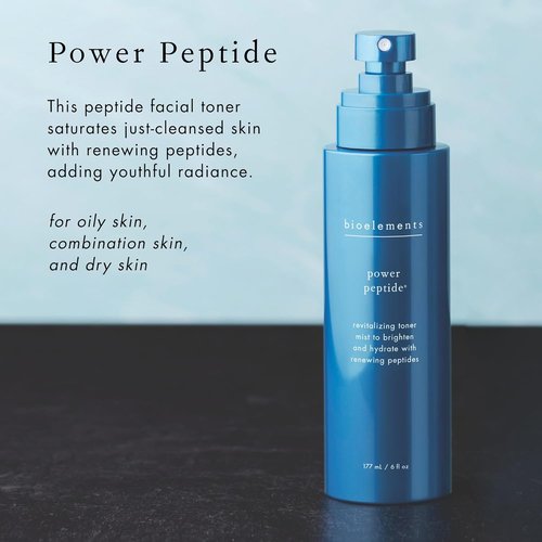 Bioelements Power Peptide Facial Toner - 6 Fl Oz - Age-Fighting, Non-Drying & Alcohol-Free, Vegan