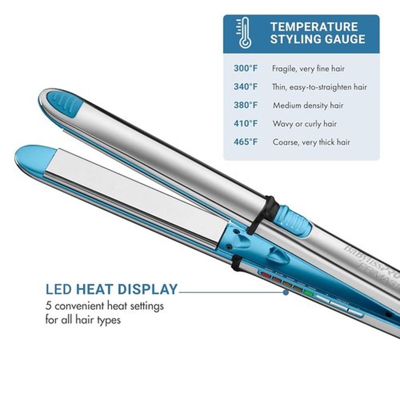 BaBylissPRO Nano Titanium Hair Straightener - Professional Flat Iron & Curling Iron for Stylists