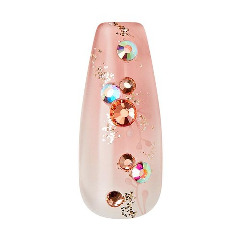 KISS Jelly Fantasy Press On Nails, Nail glue included, 'Jelly Cat', Multicolor, Long Size, Coffin Shape, Includes 28 Nails, 2g glue, 1 Manicure Stick, 1 Mini File (Pack of 2)