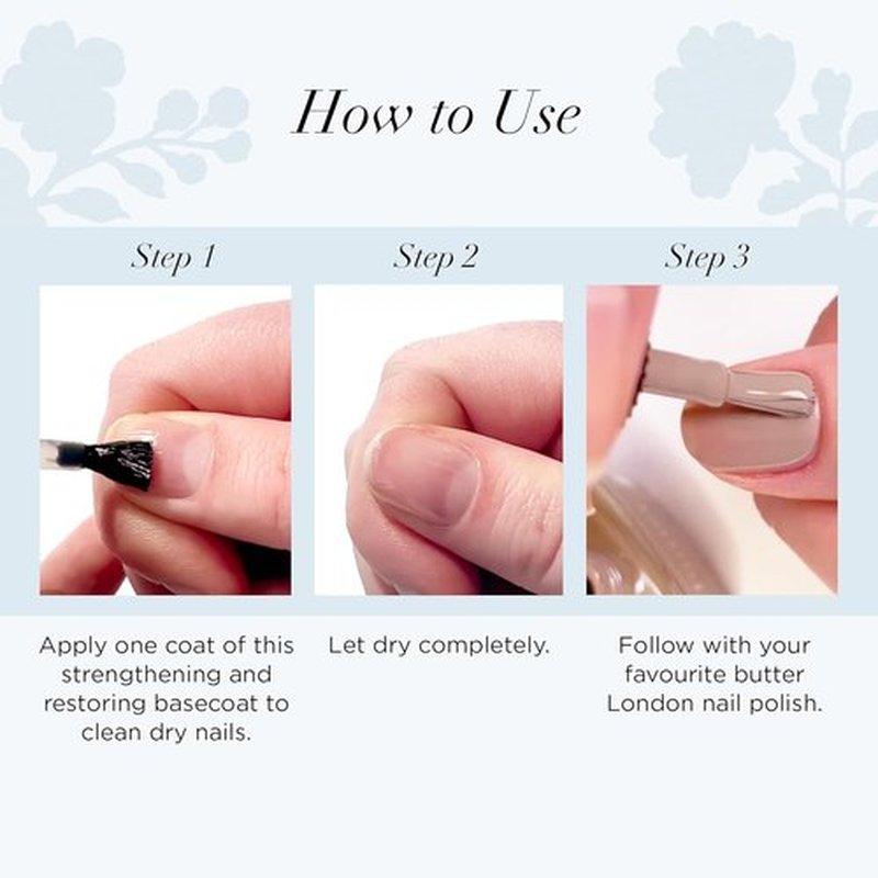 butter LONDON Nail Rescue Base Coat - Strengthens & Repairs Damaged Nails | Gluten-Free, 0.2 Fl Oz