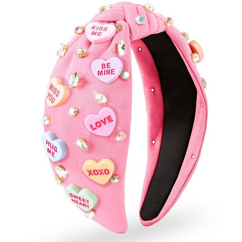 DATANSUN Valentines Headband【Adjustable】【Lightweight】【Premium Material】 Valentines Day Accessories For Women，Pink