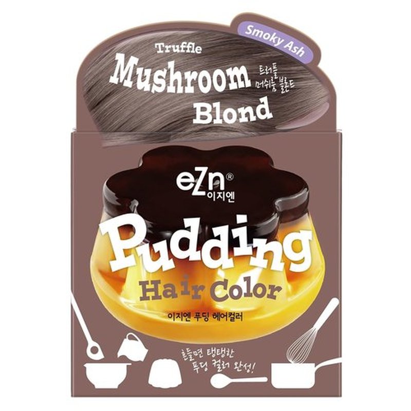 eZn Pudding Hair Dye - Mushroom Blond | Ammonia-Free, No-Drip Formula for Sensitive Scalps & Gentle Gray Coverage