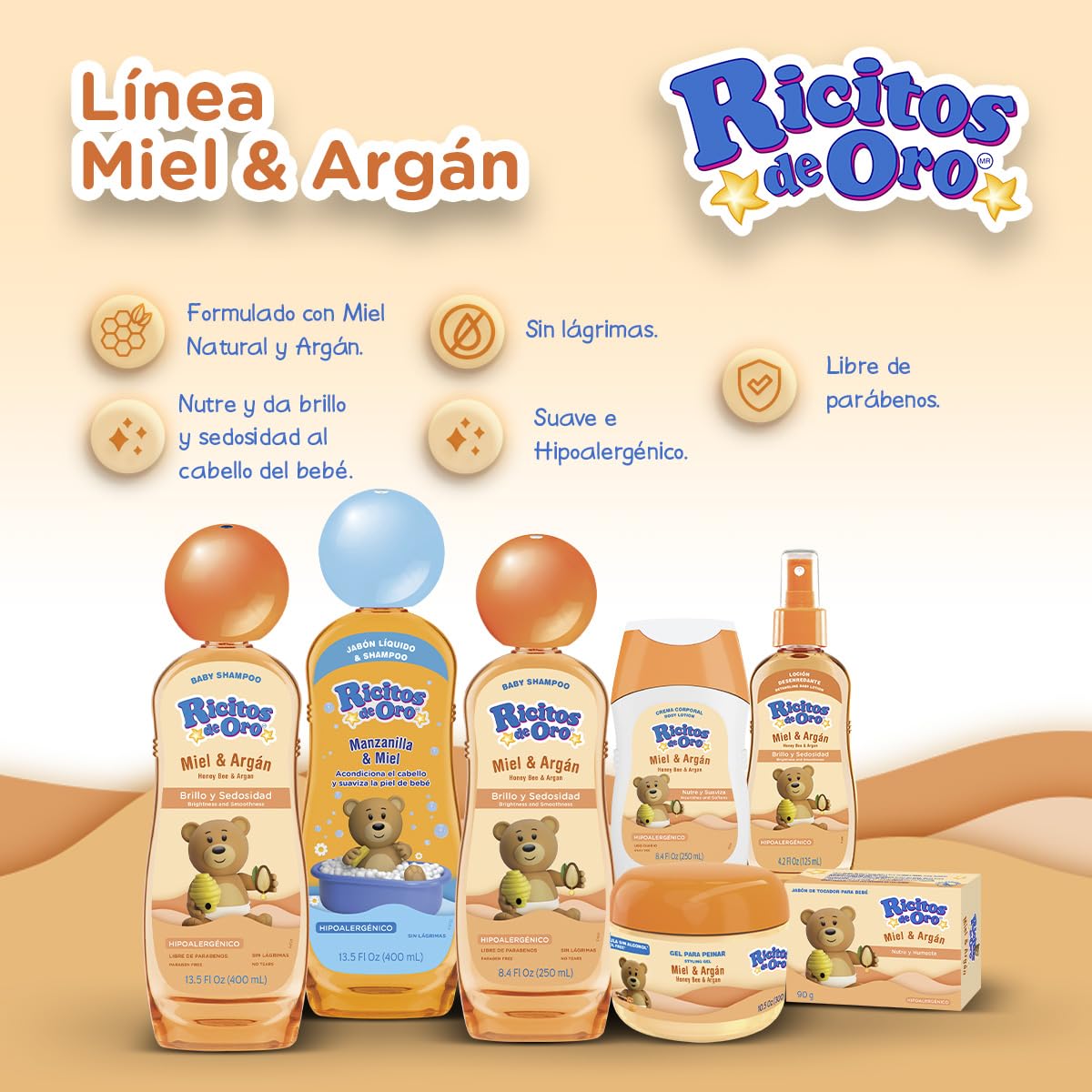 Ricitos de Oro Travel Kit, 4 Pieces