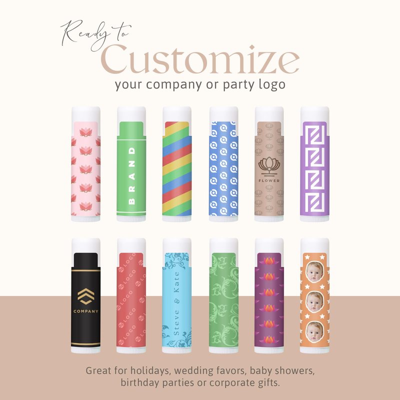 Vanilla Lip Balm Bulk Unlabeled - Made in USA Bulk Chapstick - Natural Ingredients Vitamin E Shea Butter - Custom Chapstick Bulk For Party & Wedding Favors (White)