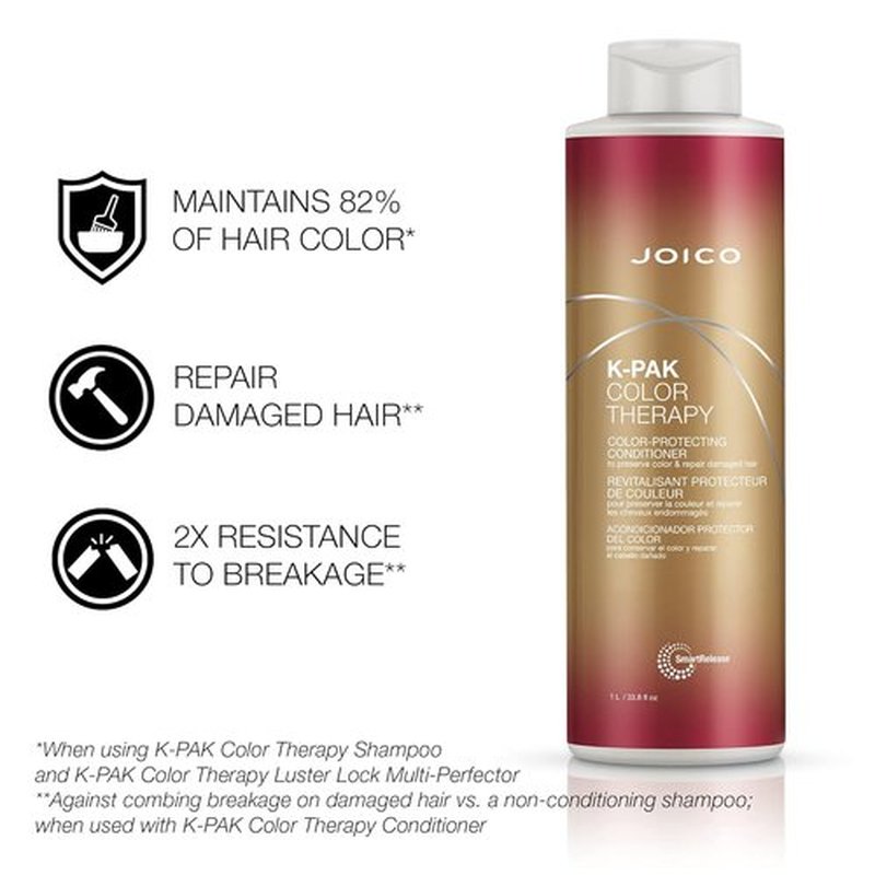 Joico K-PAK Color Therapy Shampoo & Conditioner Set - Color Protection & Shine Boost | For Color-Treated Hair