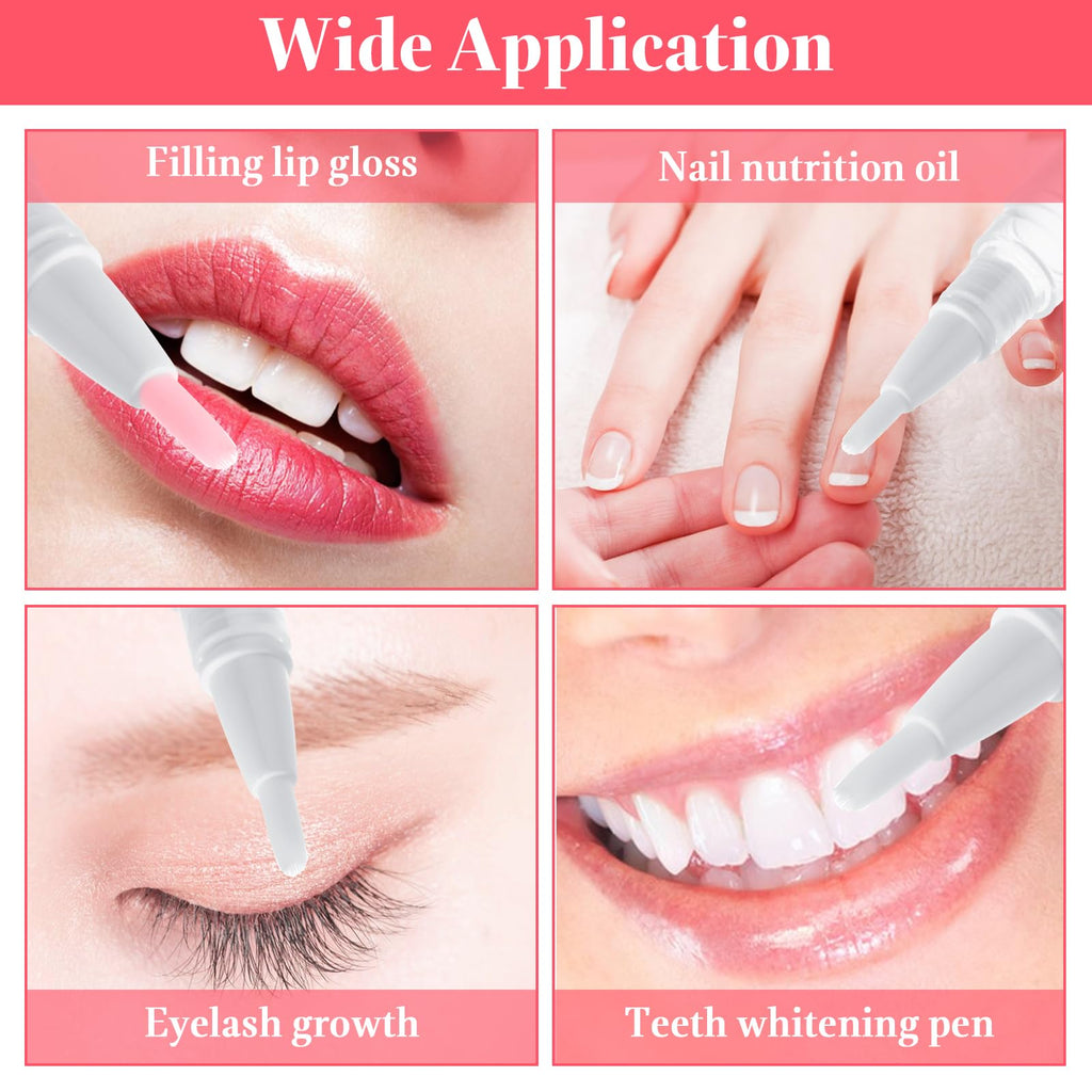 YOUNTHYE 50PCS 5ml Cuticle Oil Pen Empty Nail Oil Pen Refillable Cuticle Oil Pen Transparent Nail Oil Cuticle Pen Bulk Empty Nail Oil Pen with Brush Tip for Nail Polish, Lip Gloss, Eyelash