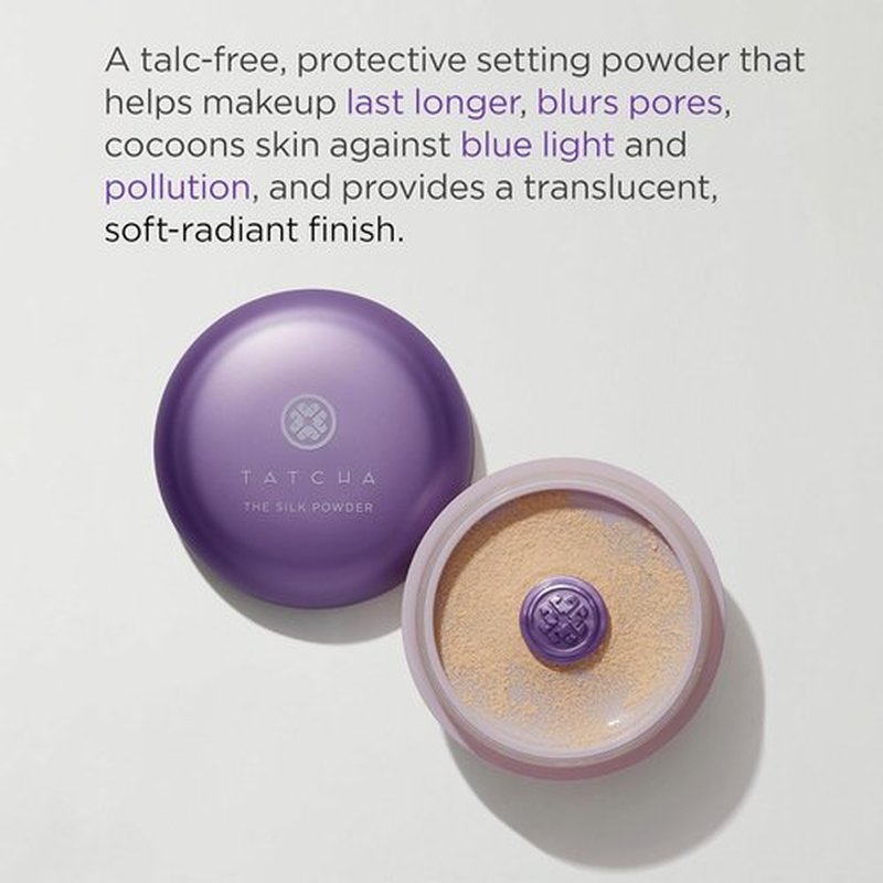 Tatcha The Silk Powder - Protective Setting Powder for Long-Lasting Makeup & Blurred Pores | 20g | 0.7oz