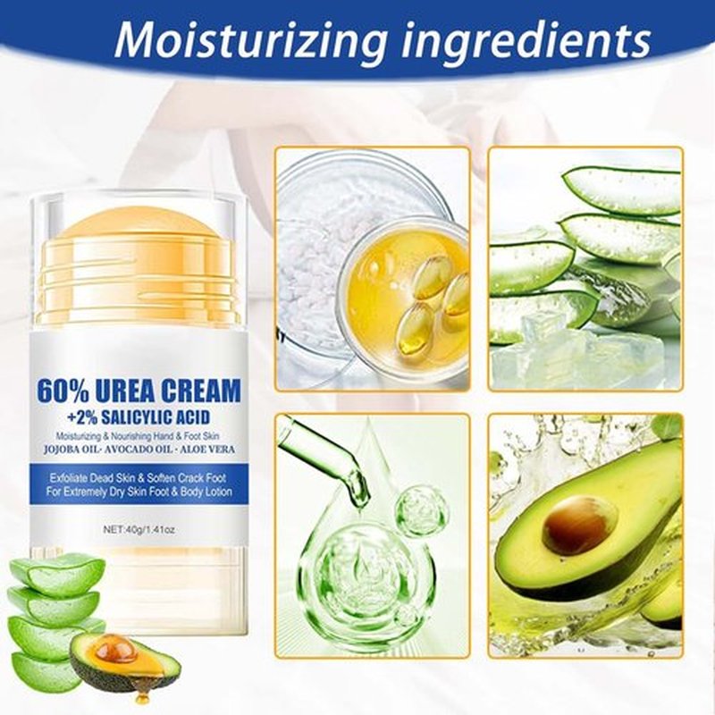 KTouler Roll On Urea Cream for Feet,Hydrating and Nourishing Foot Balm Stick,Foot Repair for Dry Skin and Rough Heels,Hands,Knees Skin Care Heel Treatment
