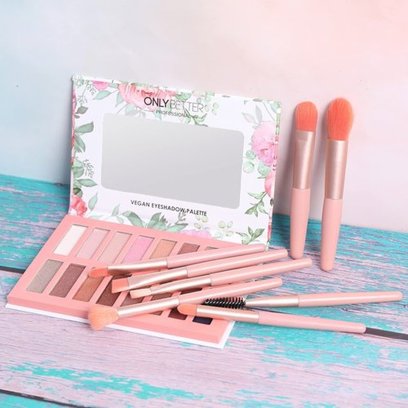 ONLYBETTER Vegan Organic Eyeshadow Palette - 16 Colors Highly Pigmented Metallic Colorful Long Lasting Nude Shimmer