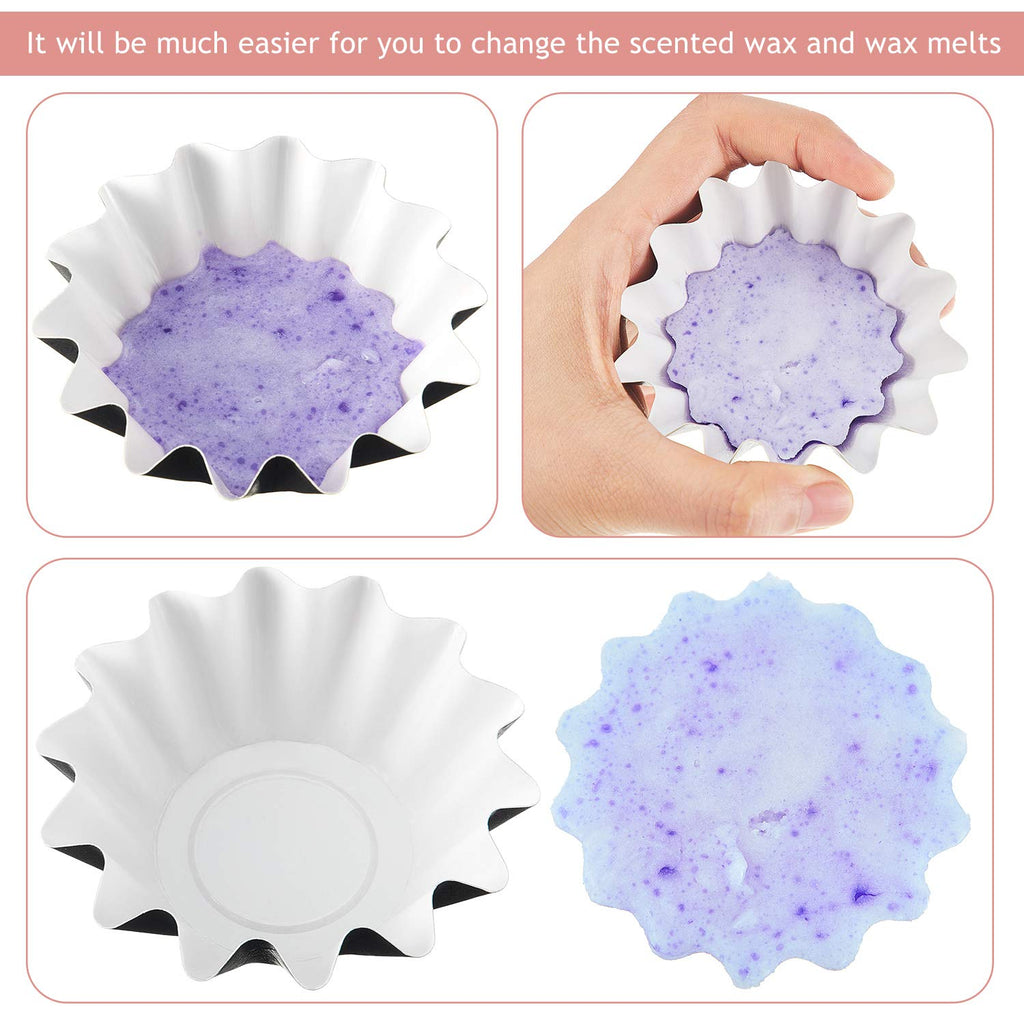 Boao Wax Melt Liners Reusable Leakproof for Any Wax Cubes Waxes Warmer Containers Cups for Scented Candle Plug in Warmers Electric Waxes Melters Burner(Pink,50 Pieces)