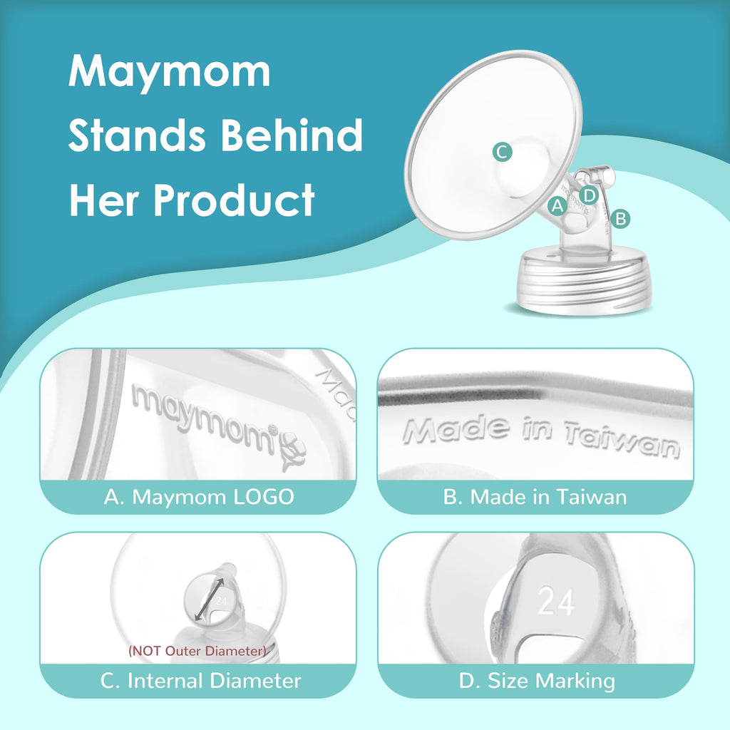 Maymom 19mm Flange and Duckbill Valve Compatible with Spectra S1 S2 Breastpump Not Original S2 Accessories Not Original Spectra Replacement Duckbill Valve and Flange