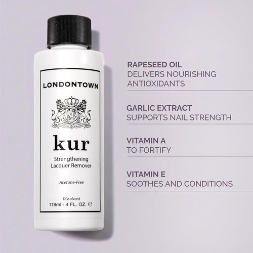 LONDONTOWN Nail Polish Remover Set - Acetone-Free, Gentle Pads That Condition Nails & Cuticles | 8 Fl Oz