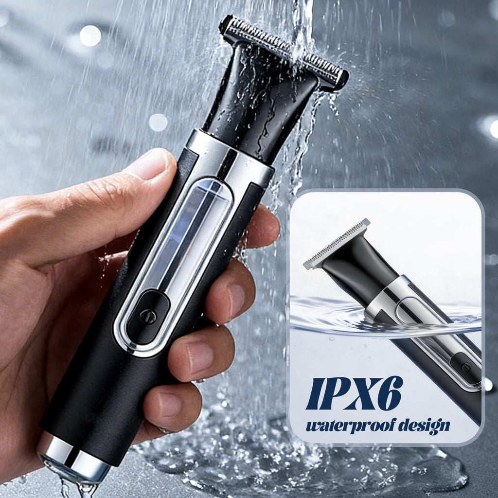 Back Shaver for Men Long Handle 5 in 1 Electric Body Hair Trimmer for Men Back Shaver Kit with Barber Blade, Combination Shaver Head, Nose Trimmer, Body Groomer Portable Waterproof Body Hair Groomers
