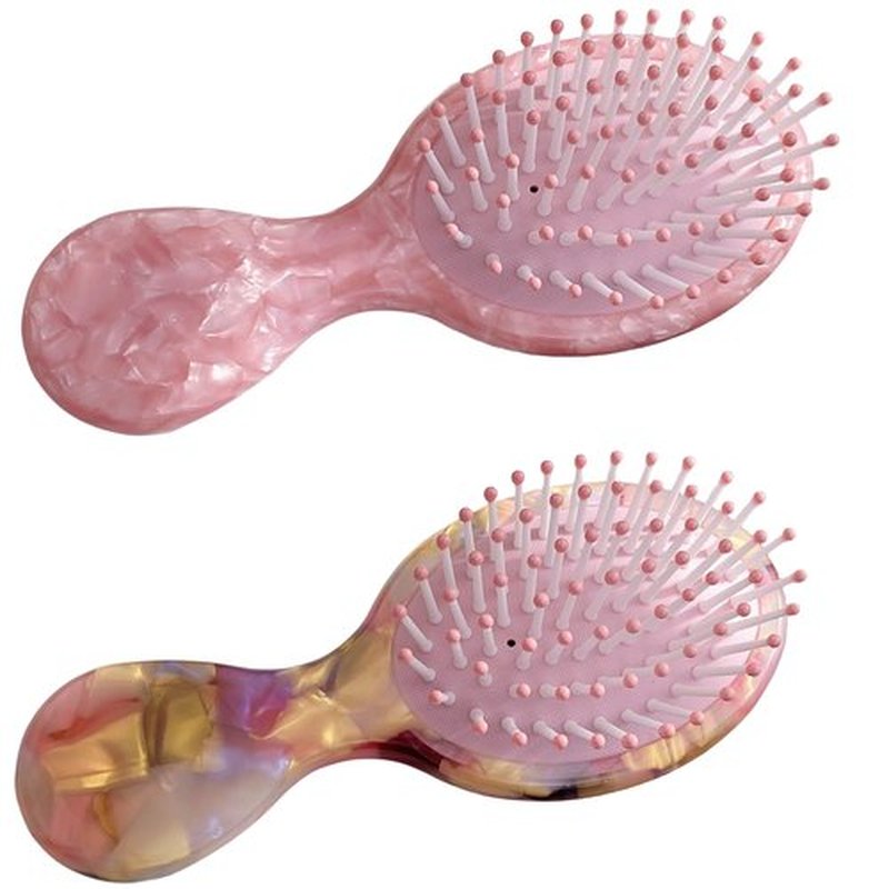 Textention Detangler Hair Brush for Curly or Straight, Wet and Dry Hair, Cellulose Acetate Detangling Brush, Hair brushes for Women & Men, Adults, for Shower & Travel (2pcs)