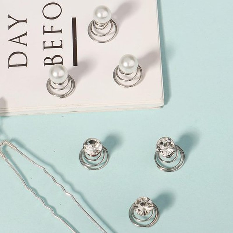 12 Pieces Hair Accessories for Women Pearl Crystal Bridal Hair Pins Wedding HairPieces for Brides Vintage Decorations Bride Bridesmaids