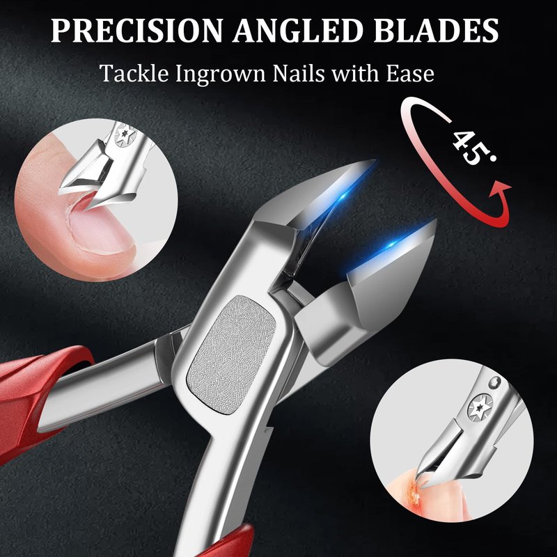 VANWIN Toe Nail Clippers for Thick Nails for Seniors, Wide Jaw Thick Toenail Clippers for Thick Toenails with Catcher, Precision Stainless Steel Ingrown Toenail Clippers for Adults, Men and Women