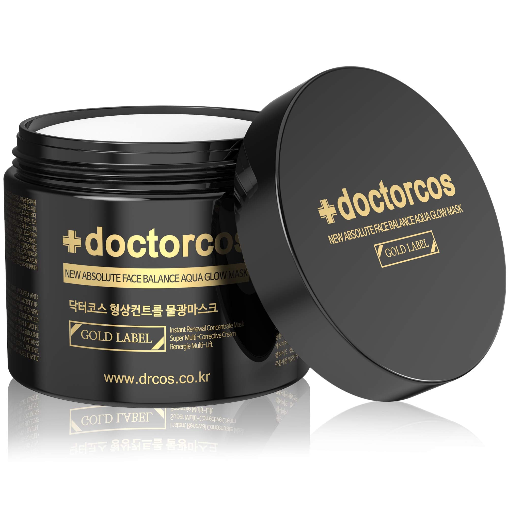 DOCTORCOS Gold Label Water Glow Mask Cream (4th Generation) | New Absolute Face Balance Aqua Glow Mask | Moisturizing Sleeping Pack | Face Lifting & Wrinkle Improvement | Korean Skincare | 3.71 oz