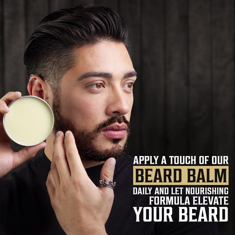 Viking Revolution Beard Balm Variety Pack - 4 Scents (1oz Each) | Styles, Strengthens & Softens Beards